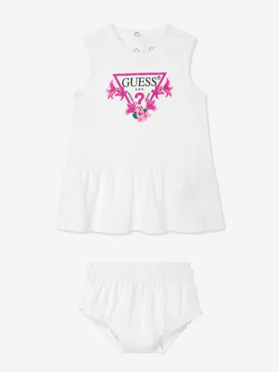 Guess Baby Girls Dress With Knickers In White