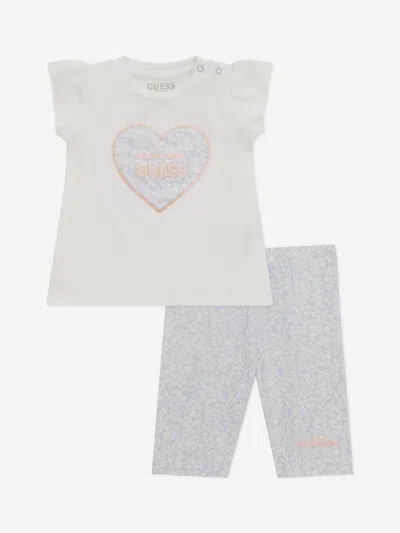 Guess Baby Girls Legging Set In White