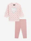 Guess Baby Girls Leggings Set In Pink