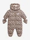 Guess Baby Girls Leopard Print Snowsuit In Animal Print