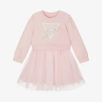 Guess Baby Girls Pink Jersey & Tulle Dress