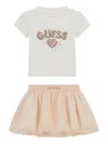 Guess Baby Girls Skirt Set In White