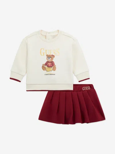 Guess Kids' Baby Girls Skirt Set In White