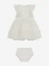 Guess Baby Girls Spotted Ruffle Dress In White