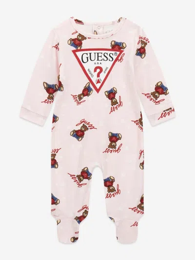 Guess Baby Girls Teddy Bear Babygrow In Multi