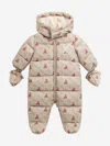 Guess Baby Hooded Snowsuit In Gray