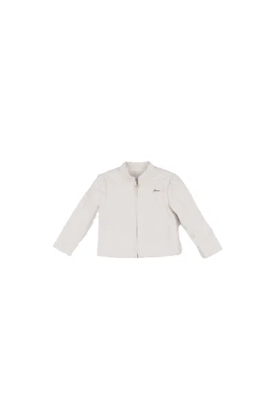 Guess Kids'  Baby Jacket K6rl01wfv60 G012 Pu Ls Jacket Zip Cream In Neutral