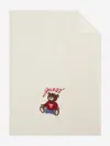 Guess Baby Knitted Teddy Bear Blanket In White