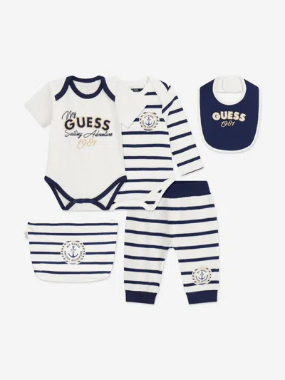 Guess Kids'  Baby Striped Bodysuit Set In Multi