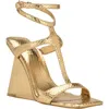 Guess Bacio Wedge Sandal In Gold