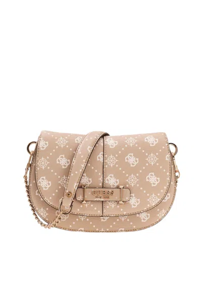 Guess Bag Carrie Logo In Beige