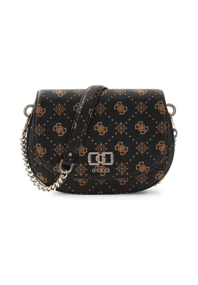 Guess Bag Emelie Logo In Marrone
