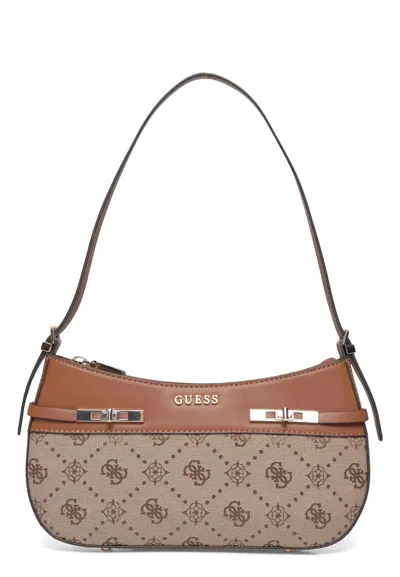 Guess Bag Melinda Logo In Marrone