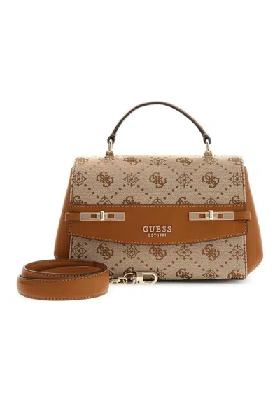 Guess Bag Melinda Logo In Marrone