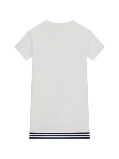 Guess Kids' Bear-print T-shirt Dress In White