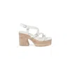Guess Beige Leather Women's Sandal In Beige