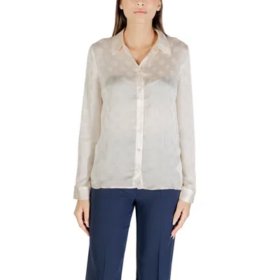 Guess Beige Polyester Blouse In Neutral