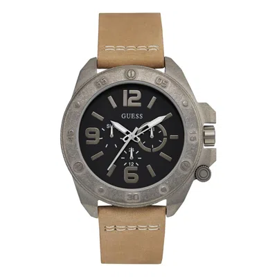 Guess Beige Polyethylene Watch In Black