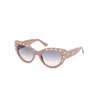 Guess Blue Gradient Cat Eye Ladies Sunglasses Gu00163 57w 54