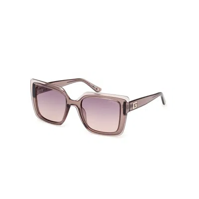 Guess Beige Resin Sunglasses In Brown