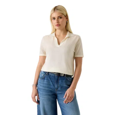 Guess Beige Wool T-shirt In White