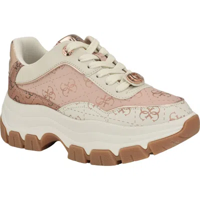 Guess Berrett Sneaker In Light Pink