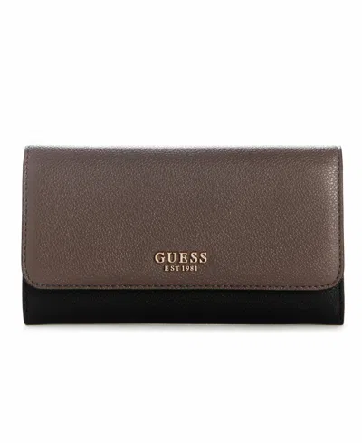Guess Bethany Mini Trifold Wallet In Chestnut Multi