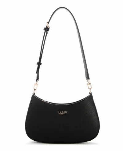 Guess Bethany Zip-top Small Shoulder Handbag In Black