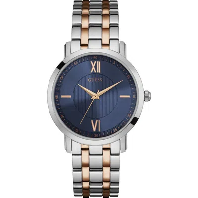 Guess Bicolor Steel Watch In Blue