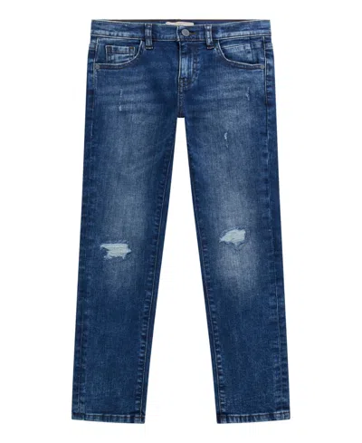 Guess Kids' Big Boys Comfort Denim Slim Fit Pants In Blue