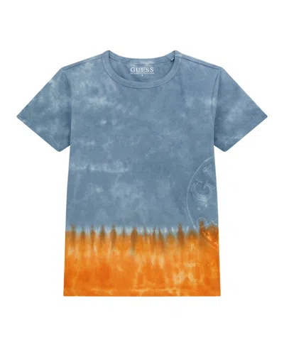 Guess Kids' Big Boys Dip Dye Short Sleeve T-shirt In Blue