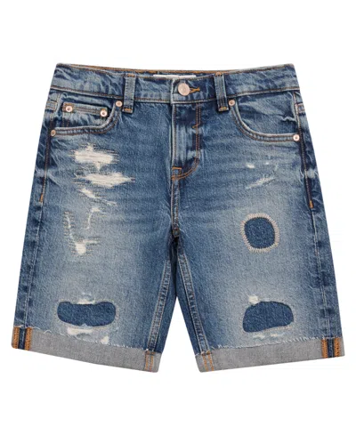 Guess Kids' Big Boys Distressed Denim Shorts In Blue