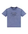 Guess Big Boys Garment Dye Short Sleeve T-shirt In Blue
