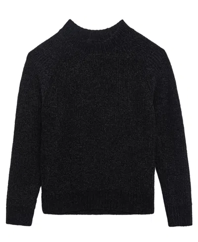 Guess Kids' Big Boys Long Sleeve Chenille Knit Sweater In Black