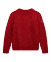 Guess Big Boys Long Sleeve Chenille Knit Sweater In Red