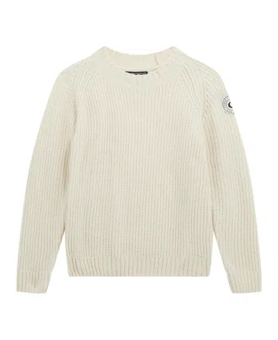 Guess Kids' Big Boys Long Sleeve Chenille Knit Sweater In Neutral
