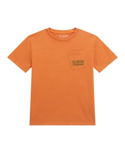 Guess Kids' Big Boys Oversize Short Sleeve T-shirt In Orange