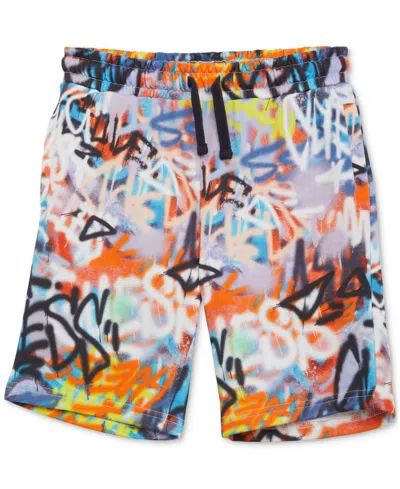 Guess Kids' Big Boys Printed Cotton Active Shorts In Pcm-open