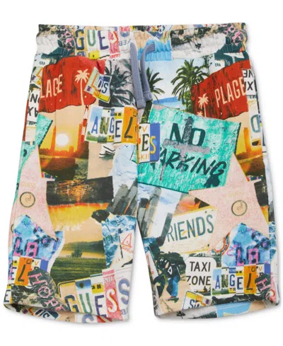 Guess Kids' Big Boys Printed Cotton Active Shorts In Pic-open