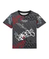 Guess Big Boys Printed Short Sleeve T-shirt In Black