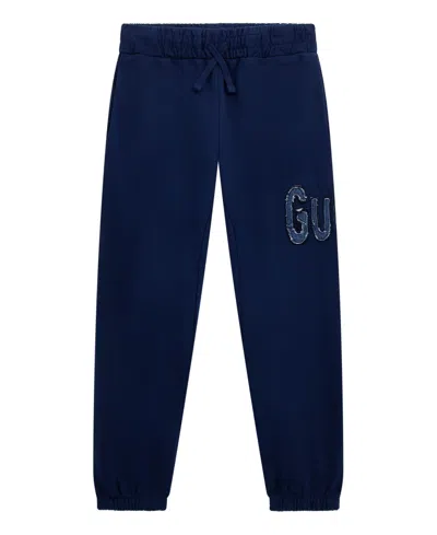 Guess Kids' Big Boys Pull On French Terry Sweatpants In Blue