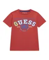 Guess Big Boys Short Sleeve T-shirt In Red