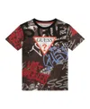 Guess Big Boys Short Sleeve T-shirt In Red