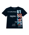 Guess Big Boys Short Sleeve T-shirt In Blue