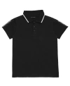 Guess Big Boys Short Sleeve Taping Polo Shirt In Black