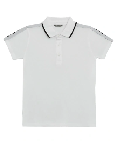 Guess Kids' Big Boys Short Sleeve Taping Polo Shirt In White