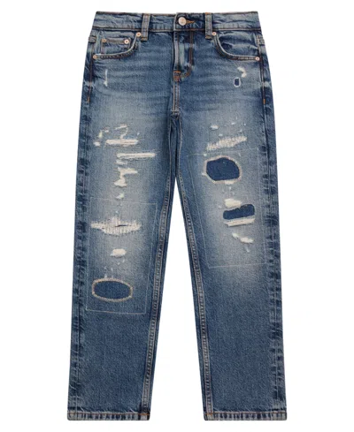 Guess Kids' Big Boys Stretch Distressed Jeans In Blue