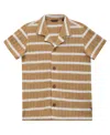 Guess Big Boys Textured Knit Button Down Shirt In Multi