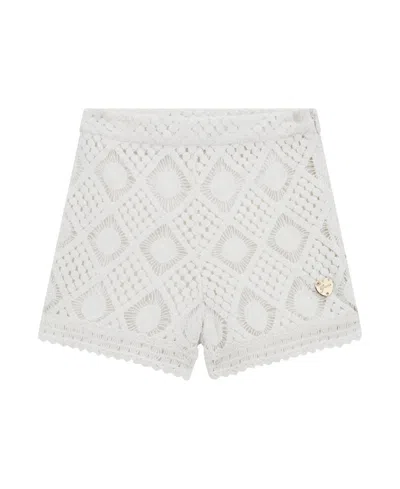 Guess Kids' Big Girl Lace Shorts In Creamwhite