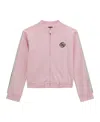 Guess Big Girl Long Sleeve Zip-up Sweatshirt In Pink